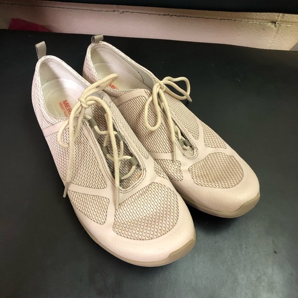 Merrell Women's Ceylon Sport Comfort Lace Shoe In Taupe J55148 *FLAW - Picture 1 of 9